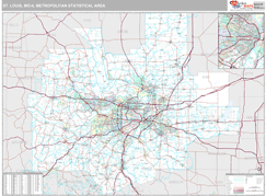 St. Louis Metro Area Digital Map Premium Style